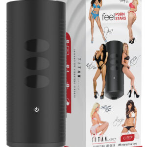 Kiiroo Titan The Experience Interactive Vibrating Stroker - Black