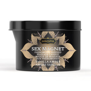 Kama Sutra Sex Magnet Candle w/Pour Spout -  6 oz Vanilla Amber