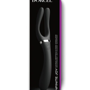 Dorcel Infinite Joy Bendable Forked Vibrator - Black