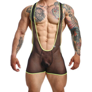 Male Basics MOB Singlet Black/Lime XL