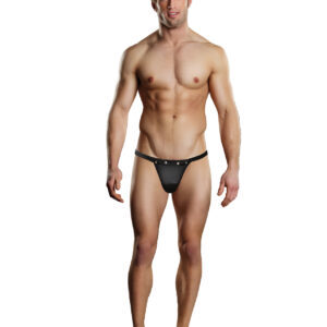 Male Power Rip off Thong w/Studs Black S/M