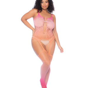 Floral Ombre Bodysuit - Pink Ombre QN