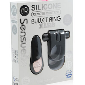 Nu Sensuelle Silicone Remote Control XLR8 Turbo Boost Bullet Ring - Black
