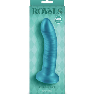 Royals 6" Charlie Curved Dildo - Metallic Teal