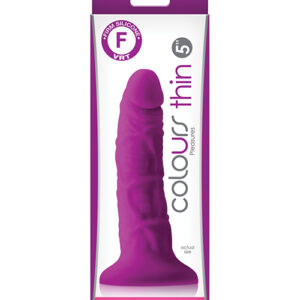 Colours Pleasures 5" Thin Dildo - Purple