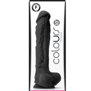 Colours Pleasures 10" Dildo - Black