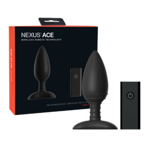 Nexus Ace Remote Control Butt Plug Medium - Black
