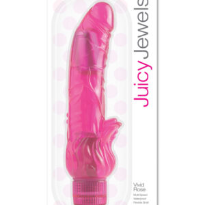 Juicy Jewels Vivid Rose Vibrator - Dark Pink