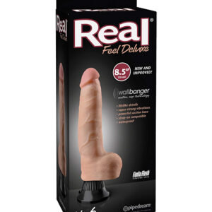Real Feel Deluxe No. 6  8.5" Vibe Waterproof - Flesh