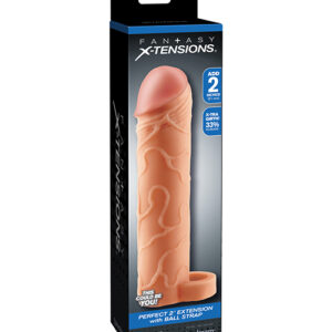 Fantasy X-tensions Perfect 2" Extension w/Ball Strap - Flesh
