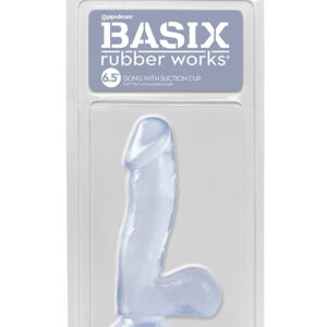 Basix Rubber Works 6.5" Dong w/Suction Cup - Clear