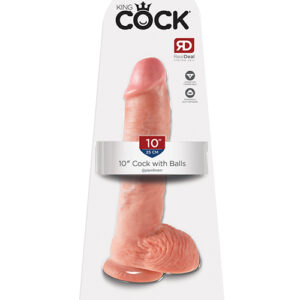 King Cock 10" Cock w/Balls - Flesh
