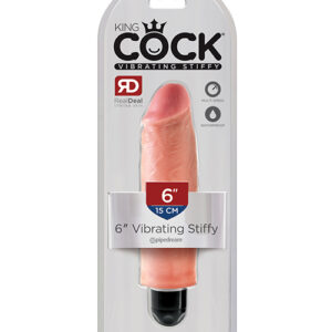 King Cock  6" Vibrating Stiffy - Flesh