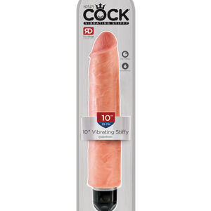 King Cock  10" Vibrating Stiffy - Flesh