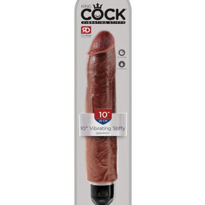 King Cock  10" Vibrating Stiffy - Brown