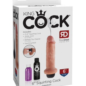 King Cock 6" Squirting Cock - Flesh