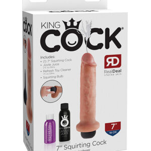 King Cock 7" Squirting Cock - Flesh