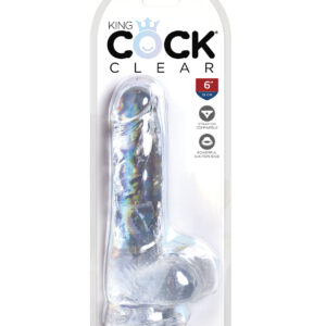 King Cock Clear 6" Cock w/Balls