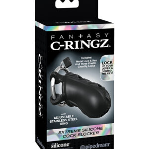Fantasy C-Ringz Extreme Silicone Cock Blocker - Black