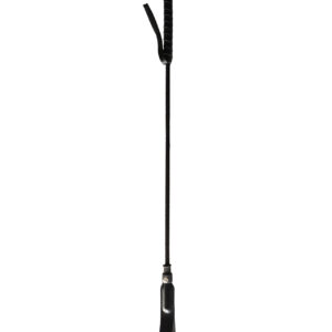 Rouge Long Riding Crop Slim Tip - Black