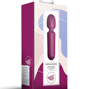 SugarBoo Playful Passion Wand Vibrator - Burgundy