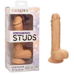 Studs Dual Density Silicone 5" Dildo - Ivory
