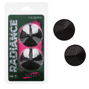 Radiance Round Pasties Black O/S