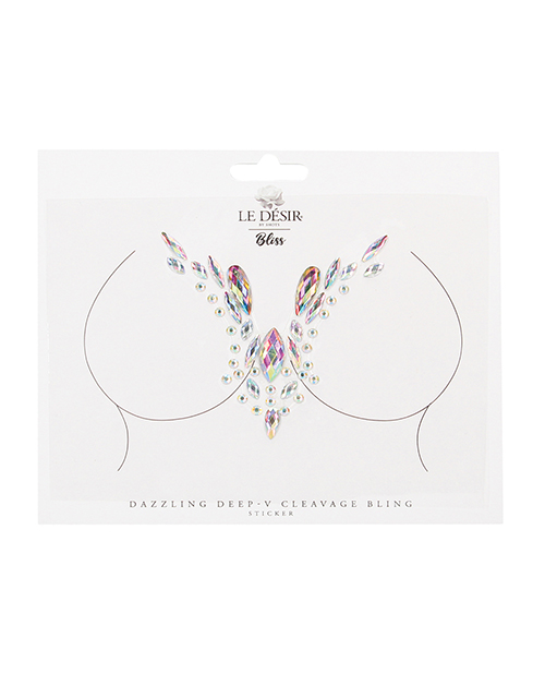 Shots Bliss Dazzling V Cleavage Bling Sticker O/S