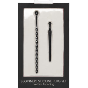Shots Ouch Urethral Sounding Beginners Silicone Plug Set - Black