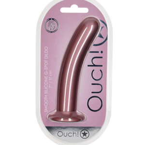 Shots Ouch 7" Smooth G-Spot Dildo - Rose Gold