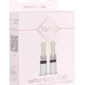Shots Pumped Nipple Suction Set - Small Clear