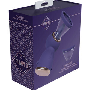 Shots Pumped Exquisite Rechargeable Vulva & Breast Pump - Purple