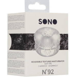 Shots Sono No. 92 Reversible Textured Masturbator - Transparent