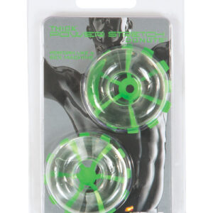 Ignite Thick Power Stretch Donuts - Clear Pack of 2