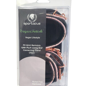 Spartacus Wrist Restraints w/Leather Lining - Pink Snakeskin Micro Fiber