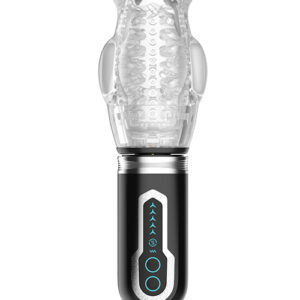 Thrusting, Vibrating & Rotating Oral Sex Masturbator- Black