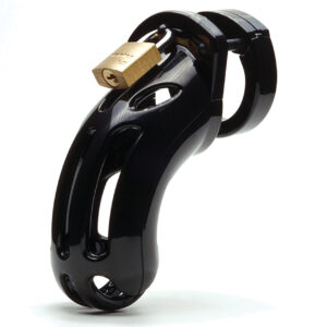 The Curve 3 3/4" Curved Cock Cage & Lock Set  - Black