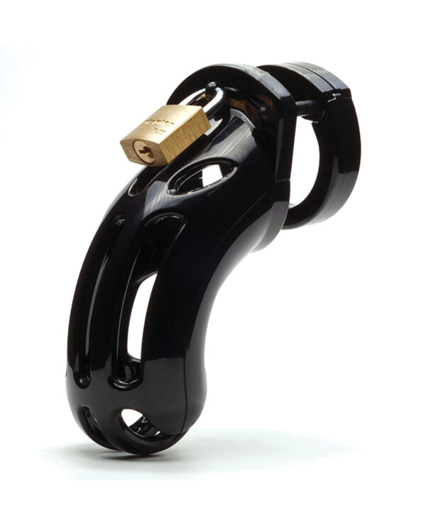 The Curve 3 3/4" Curved Cock Cage & Lock Set  - Black