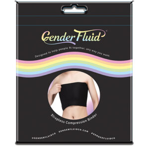 Gender Fluid Strapless Chest Compression Binder - XL Black