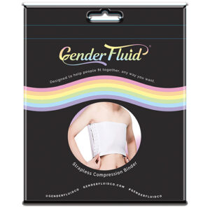 Gender Fluid Strapless Chest Compression Binder - XXL White