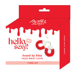 Hello Sexy! Bound By Bliss Fuzzy Wrist Cuffs - Tiger Lily