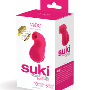 VeDO Suki Rechargeable Vibrating Sucker - Foxy Pink