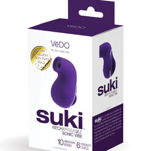 VeDO Suki Rechargeable Vibrating Sucker - Deep Purple