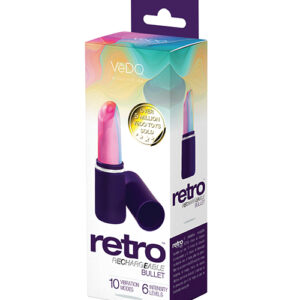 VeDO Retro Rechargeable Bullet Lip Stick Vibe - Purple