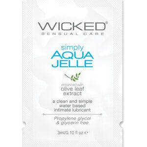 Wicked Sensual Care Simply Aqua Jelle Water Based Lubricant - .1 oz