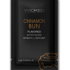 Wicked Sensual Care Aqua Water Based Lubricant - .1 oz Cinnamon Bun