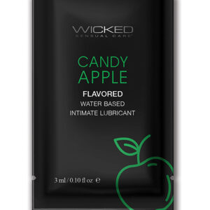 Wicked Sensual Care Aqua Water Based Lubricant - .1 oz Candy Apple