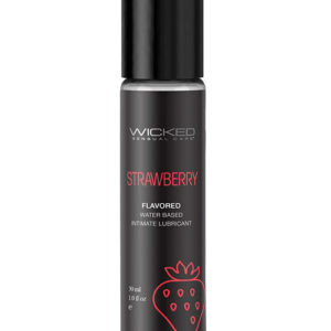 Wicked Sensual Care Aqua Water Based Lubricant - 1 oz Strawberry