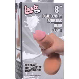 Loadz 8" Dual Density Squirting Dildo - Light