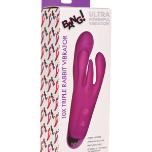 Bang! 10X Triple Rabbit Vibrator - Purple